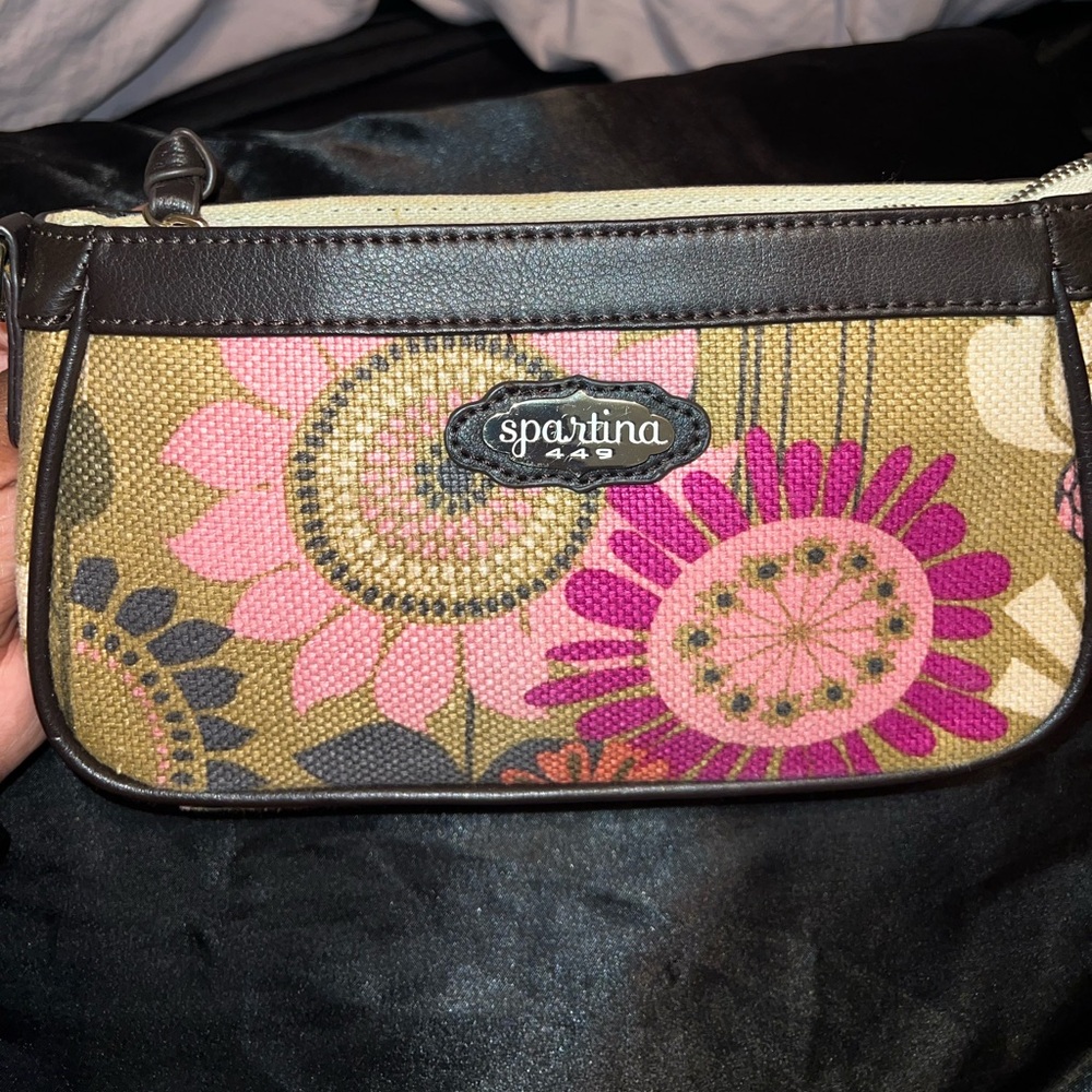Spartina 449 Floral Shoulder Bag - Pink, Green, and Brown